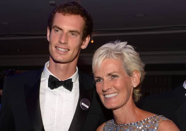 Andy Murray with his mother Judy, who hit back at comments made by Boris Becker. Picture: PA