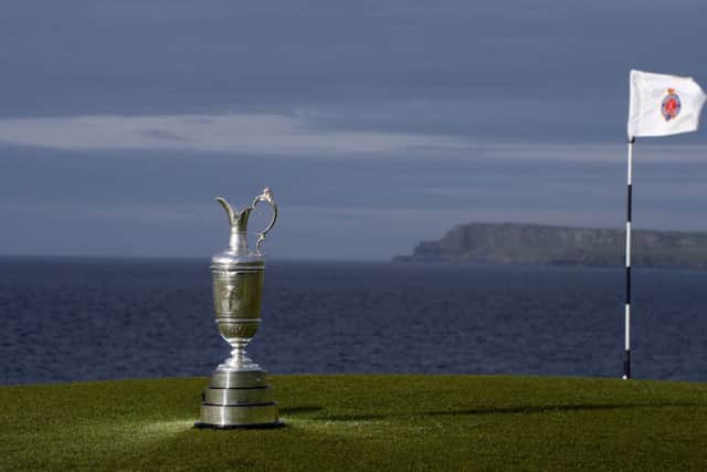 The Open championship trophy at Royal Portrush Golf Club. Picture: Getty