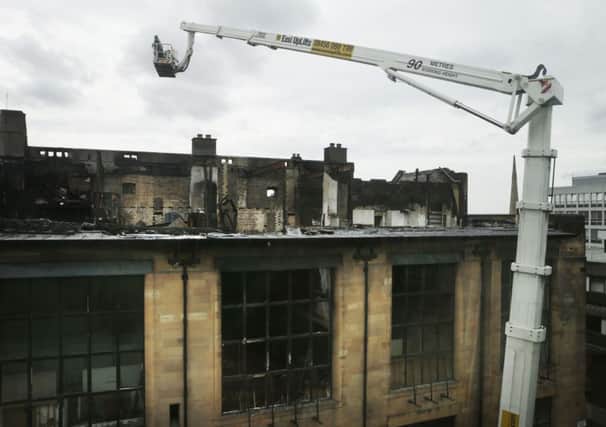 The Glasgow School of Art (GSA) in Glasgow, Scotland following a fire. Picture: PA