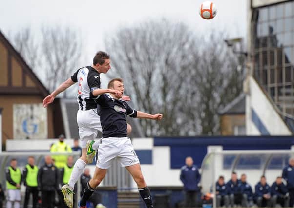 Callum Morris in action for Dunfermline against Raith Rovers. Picture: TSPL