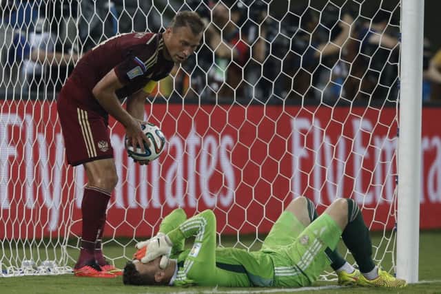 A howler by Russia's goalkeeper Igor Akinfeev gave South Korea the lead. Picture: Getty