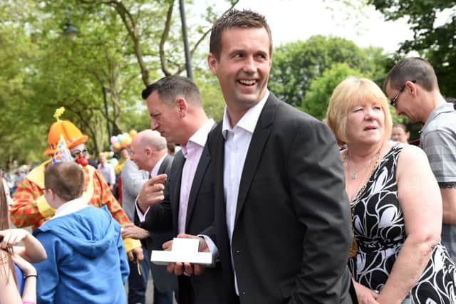 Celtic manager Ronny Deila meets fans at today's Glasgow Taxi Outing Fund. Picture: SNS