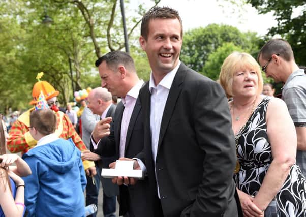 Celtic manager Ronny Deila meets fans at today's Glasgow Taxi Outing Fund. Picture: SNS