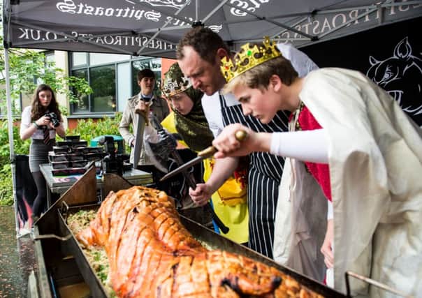 Chef Neil Forbes helps launch Bannockburn Live's food and drink programme earlier this year. Picture: Ian Georgeson