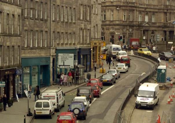 A woman has fallen from a second-floor window on Edinburgh's Leith Street. Picture: Bill Henry
