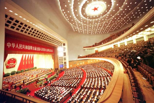 The National People's Congress in Beijing's Great Hall of the People. Picture: AP