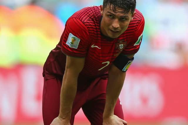 Cristiano Ronaldo cuts a dejected figure during the 4-0 defeat by Germany. Picture: Getty