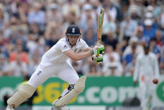 Sam Robson on the way to his maiden Test hundred. Picture: Getty