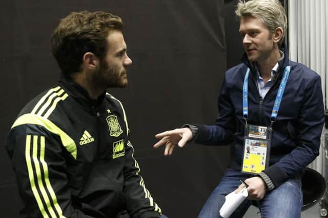 Our man Alan Pattullo chats with Juan Mata at Spains Brazilian base