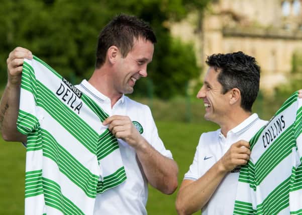 Ronny Deila and John Collins' first match will be against Icelandic champions KR. Picture: SNS