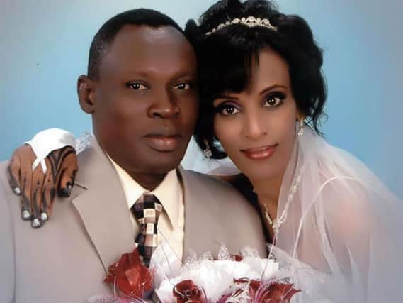 Meriam Ibrahim with husband Daniel Wani on their wedding day. The couple and their two children may end up in the US