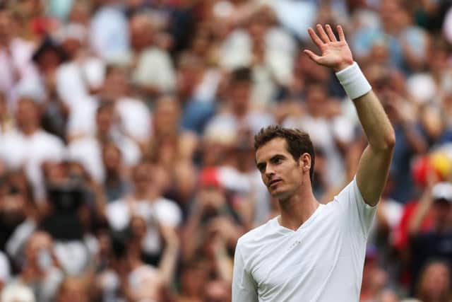 Andy Murray celebrates after defeating David Goffin. Picture: Getty