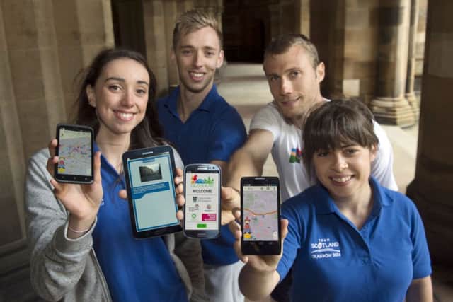 Glasgow 2014 competitors Camilla Hattersley, Patrick MacHugh, Kris Robertson and Lynda Flaws. Picture: PA