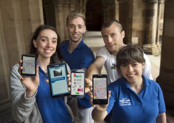 Glasgow 2014 competitors Camilla Hattersley, Patrick MacHugh, Kris Robertson and Lynda Flaws. Picture: PA