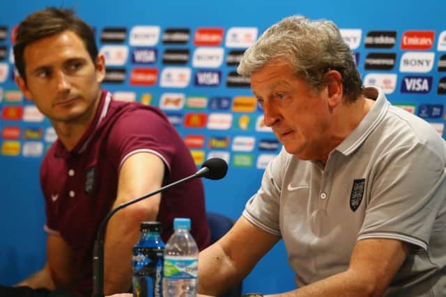 Roy Hodgson, right, has handed Frank Lampard the captaincy for the match with Costa Rica. Picture: Getty