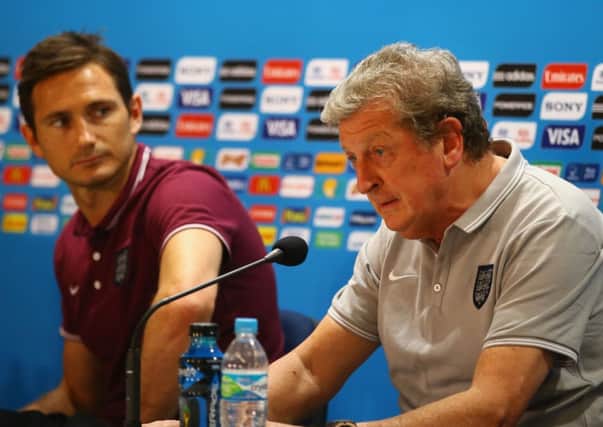 Roy Hodgson, right, has handed Frank Lampard the captaincy for the match with Costa Rica. Picture: Getty