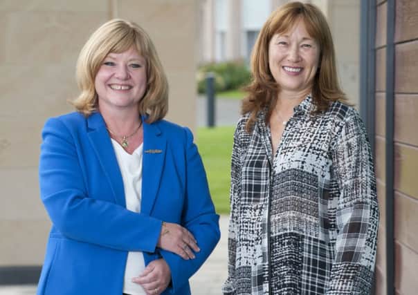 Investing Womens chief executive Jackie Waring, left, meets Susan Preston, Americas First Lady of women angels. Picture: Stuart Nicol