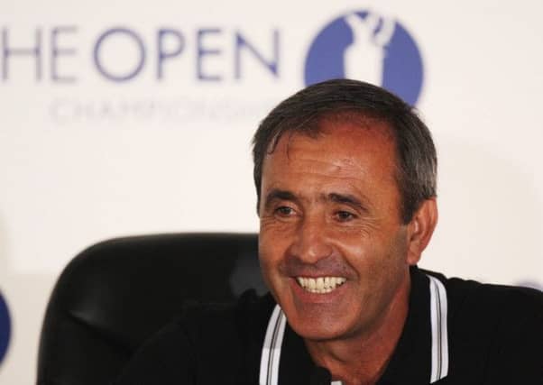 Seve Ballesteros of Spain announcing his retirement from golf. Now he is the subject of a new movie of his life. Picture: Getty
