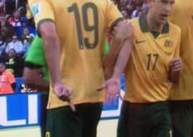 Ryan McGowan makes the 5-1 gesture