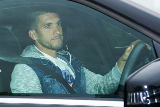 Ismael Bouzid arrives at Murray Park for a short trial with Rangers. Picture: SNS