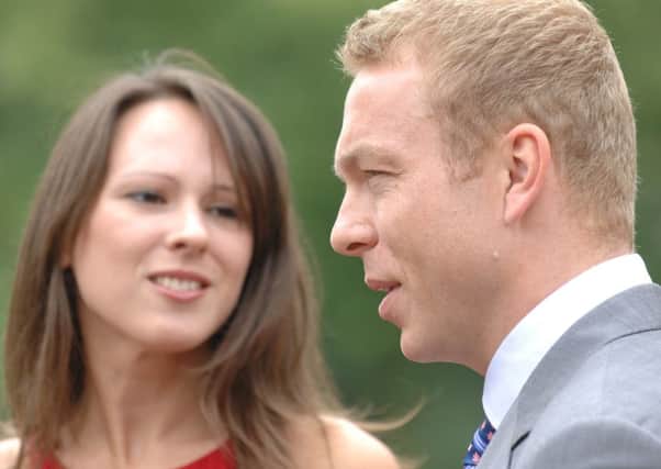 Sir Chris Hoy with wife Sarra. The pair have announced they're expecting their first child. Picture: Neil Hanna
