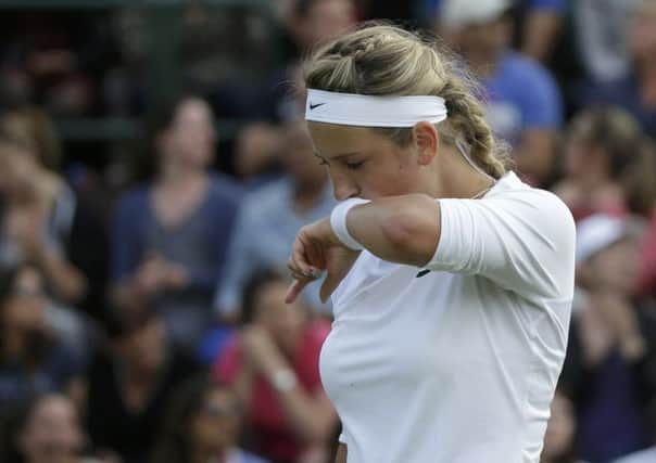 Victoria Azarenka of Belarus looks troubled during her defeat by Bojana Jovanovski of Serbia. Picture: Max Rossi/Reuters