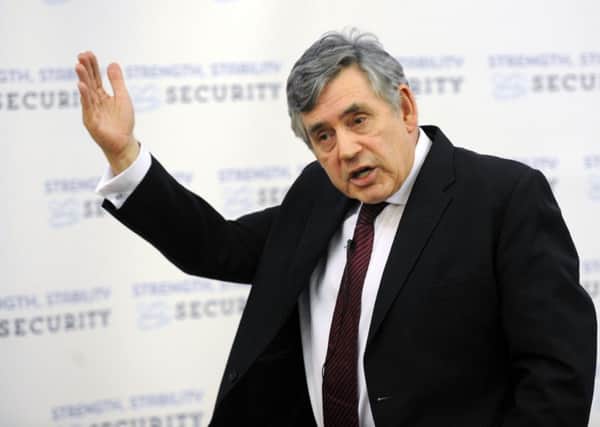 Gordon Brown is addressing delegates at the European Parliament. Picture: John Devlin