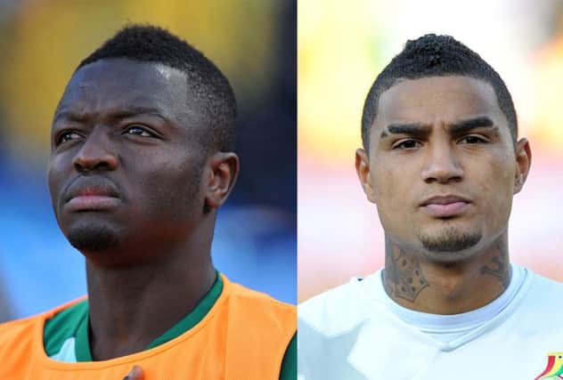 Sulley Muntari, left and Kevin Prince Boateng. Pictures: Getty