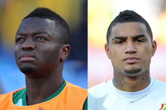 Sulley Muntari, left and Kevin Prince Boateng. Pictures: Getty