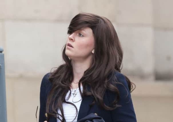 Princess Therese Sayn-Wittgenstein arrives at Dundee Court in a dark wig. She appeared in the dock as a blonde. Picture: Alan Richardson