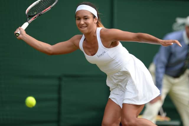 Britains Heather Watson was defeated by Angelique Kerber of Germany. Picture: Ian Rutherford