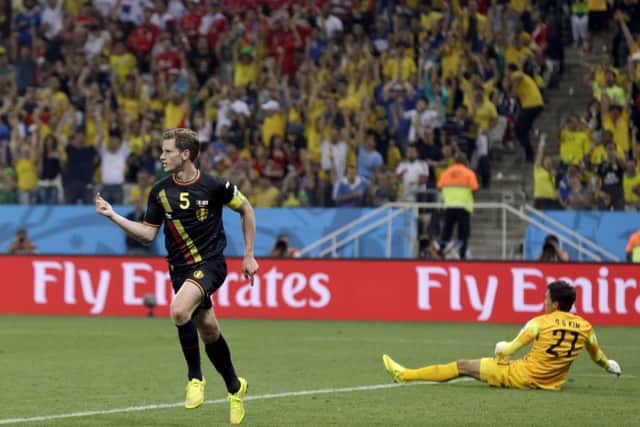Jan Vertonghen celebrates his goal. Picture: AP