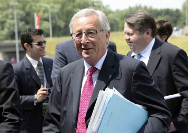 Candidate for President of the European Commission Jean-Claude Juncker arrives to attend an EPP meeting in Kortrijk. Picture: AP