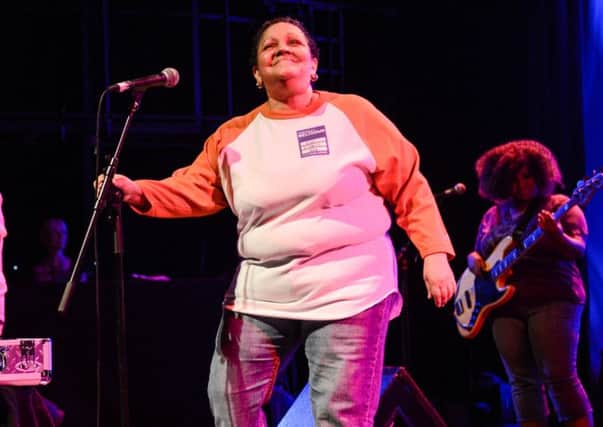 ESG 's Renee Scroggins performing on stage. Picture: Getty
