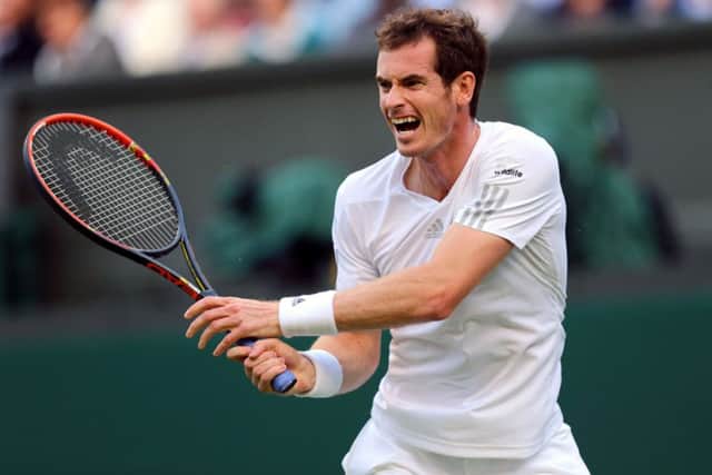 Andy Murray puts on his aggressive look during his third-round match. Picture: PA