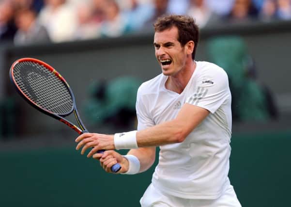 Andy Murray puts on his aggressive look during his third-round match. Picture: PA