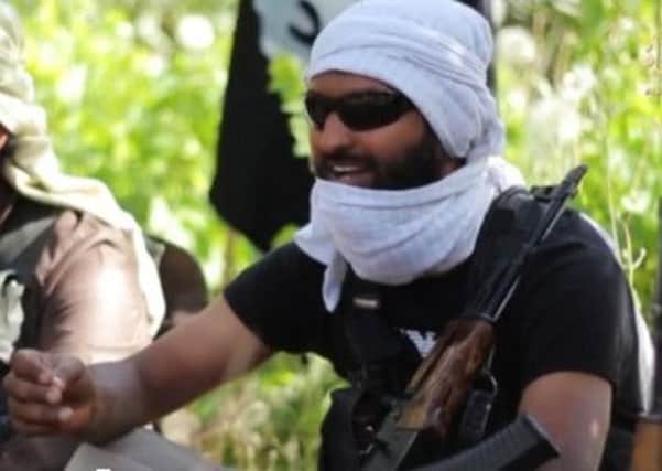 Abdul Raqib Amin in the Isis video. Picture: Contributed