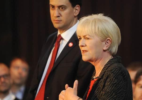 Labour Leader Ed Miliband with Scottish Leader Johann Lamont. Picture: JP