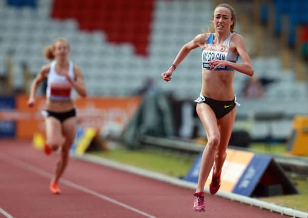 Eilish McColgan recovered from illness to win the womens 3,000m steeplechase. Picture: David Davies