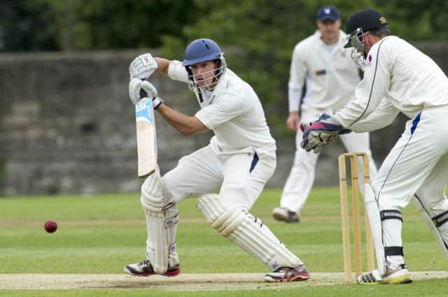 Fraser Burnett bats for Arbroath during their defeat by Grange at Raeburn Place on Saturday. Picture: Steven Scott Taylor