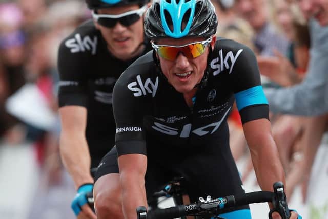 Peter Kennaugh on his way to victory in the mens road race on day four of the National Time Trial Championships. Picture: PA