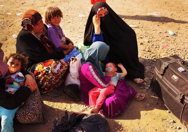 The fighting in Iraq has caused thousands to flee to displacement camps, like the one in Khazair. Picture: AFP/Getty