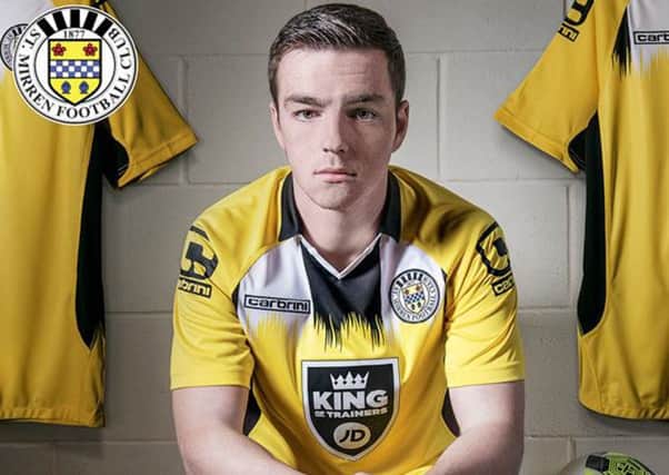 The new St Mirren change kit. Picture: Contributed