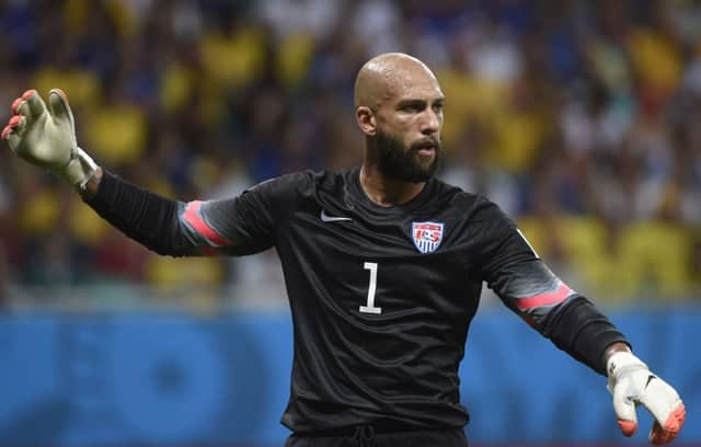 Tim Howard made 16 saves against Belgium - the most in any World Cup match since 1966. Picture: Getty