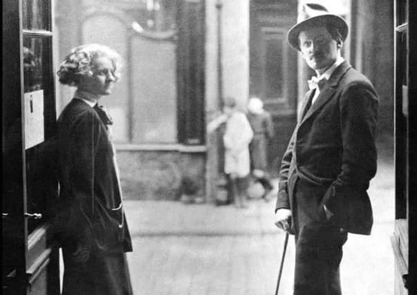 James Joyce and (left) his first publisher, Sylvia Beach. Picture: AFP/Getty