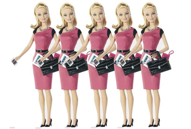 Even with smartphone and case, Barbie is an unlikely businesswoman