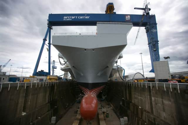 MacTaggart Scott helped to build the new HMS Queen Elizabeth aricraft carrier. Picture: Getty