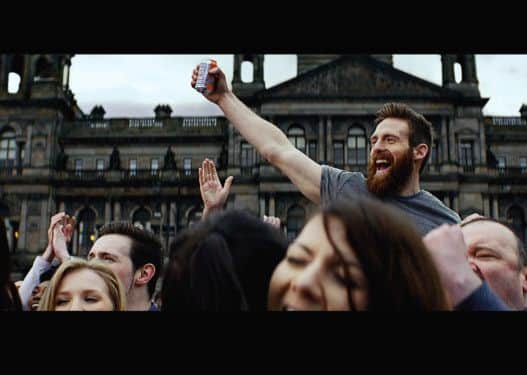 The ad features crowd scenes in Glasgow's George Square. Picture: Contributed