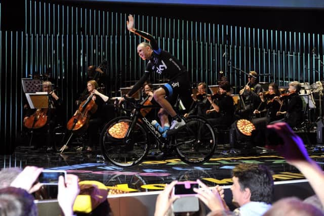 Chris Froome during the team presentation in Leeds. Picture: PA