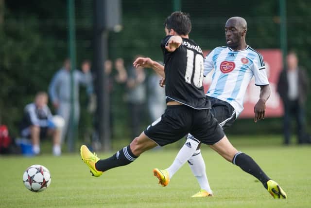 Morgaro Gomis in action for Hearts. Picture: Ian Georgeson